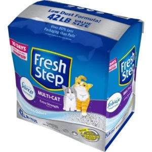 Fresh Step Scented Litter with The Power of Febreze Clumping Multi-Cat Litter